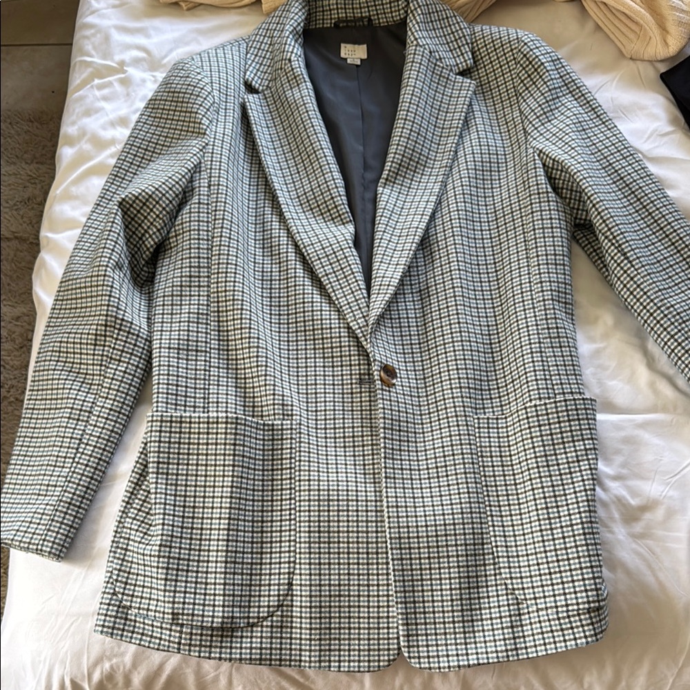 Women's Checkered Blazer